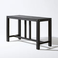 Prostokątny stół ogrodowy czarny 120 x 60 x 75 cm z aluminium malowanego proszkowo