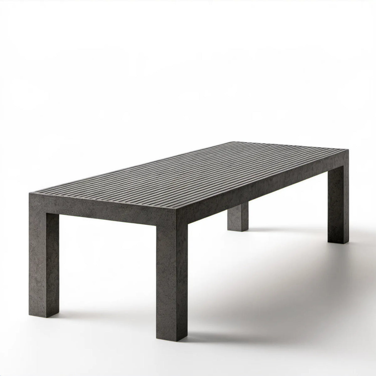 Prostokątny stół ogrodowy z aluminium antracytowy 220 x 100 x 75 cm