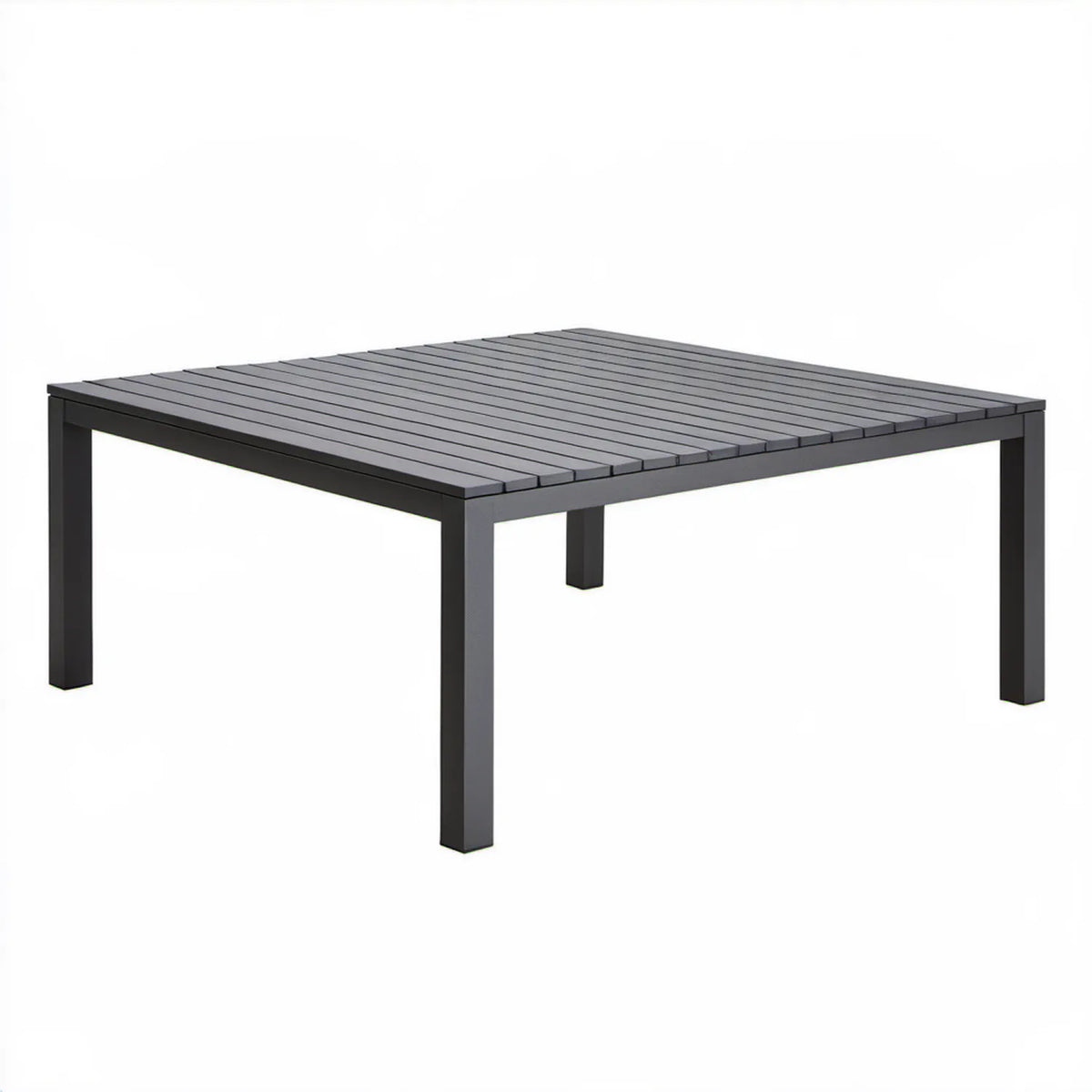Prostokątny stół ogrodowy aluminiowy antracytowy 150 x 90 x 74 cm