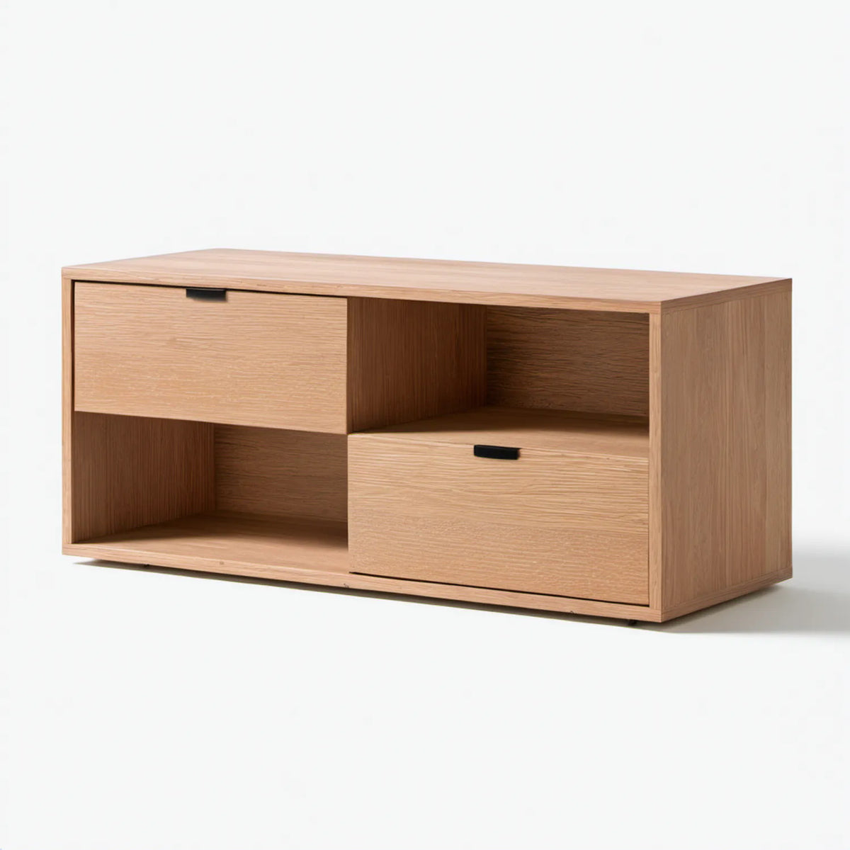 Szafka RTV z fornirem dębowym naturalnym 120 x 40 x 60 cm