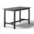 Czarny stół barowy ogrodowy z litego drewna akacjowego 120 x 63 x 110 cm